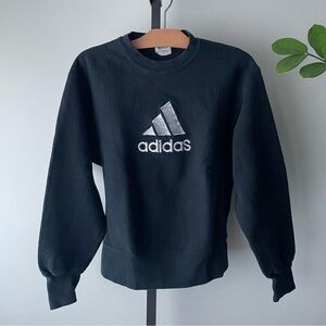 90s Vintage Adidas Equipment Sweatshirt Pullover Sweater Black White Size Medium